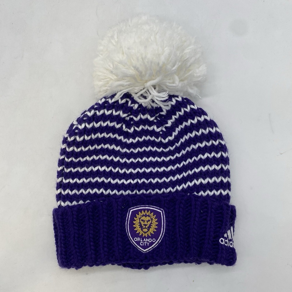 Orlando City SC MLS Soccer Mens Adult Cuffed Beanie Winter hat Adidas New